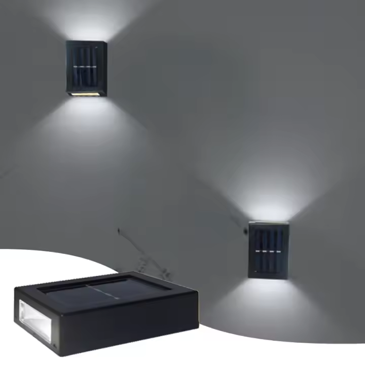 Lámpara Solar de pared para exteriores, luz LED para arandela de pared, impermeable, iluminación luminosa hacia arriba y hacia abajo, decoración de paisaje de calle de jardín - 1