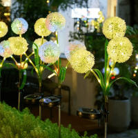 Lámpara Solar De Diente De León Impermeable Para Decoración De Jardín Pasaje Villa Courtyard Luz Ambiental - details 4
