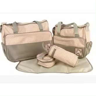 Bolso bandolera impermeable para mamá, conjunto de cinco piezas, bolso multifuncional para mamá de gran capacidad, bolso de un solo hombro, bolso para madre y bebé - 1