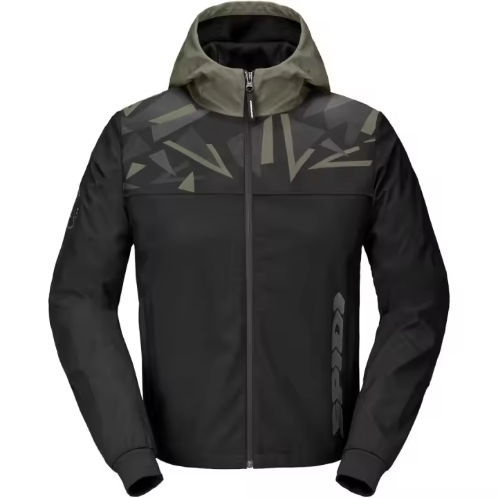 Chaqueta Spidi Hoodie Evo Sport Negro verde - 1