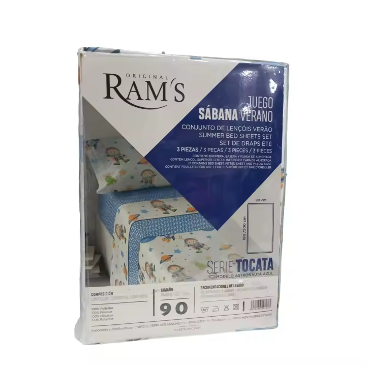 Ram'S - Juego de Sábanas de 150 - Ropa de Cama Matrimonial - Algodón 150 - Set 3 Piezas Sábanas Verano - 1