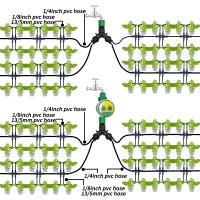 Adaptador De Grifo Para Riego Por Drip 4-Maneras Para Jardín 1/4'' Sistema Automático De Riego Para Plantas Bonsái Macetas Invernadero - details 5