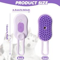 Cepillo de vapor para gatos Cepillo de vapor para gatos 3 en 1 Cepillo de vapor para gatos Cepillo de vapor autolimpiante para masajes para gatos y perros Cachorros de gatos cortos, medianos y largos - details 0