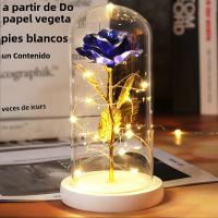 Rosa De Boda Con LED Galaxia Enchanted Con Luz En Domos Regalo De San Valentín Navidad Día De La Madre Belleza Y La Bestia - details 14