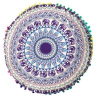 Funda De Cojín Bohemio Con Patrón Mandala Redondo 14 Estilos Decoración De Hogar Y Hotel 43x43cm Cubierta De Almohada Ecológica Tejida 100% Poliéster - details 12