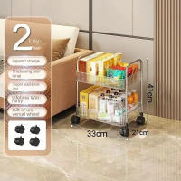 Carro De Acrílico Con Ruedas Ecológico De Tres Capas Para Almacenamiento En Sala De Estar Baño Capacidad Grande Organizador De Cosméticos Para Cocina Y Dormitorio - details 9