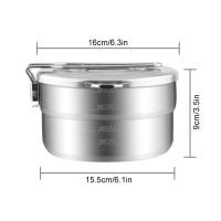 Estuche De Almuerzo De Acero Inoxidable De 1.5L Con Bolsa De Almacenamiento Para Camping Senderismo Pesca - details 4