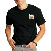 Camiseta De Algodón HX Con Diseño De Animales Y Bolsillo En El Pecho Para Hombres Estilo Casual Manga Corta Para Verano - details 3