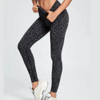 Pantalones De Yoga De Cintura Alta En Estampado De Leopardo Levantamiento Glúteo Sin Costuras Para Running Y Fitness Para Mujer - details 3