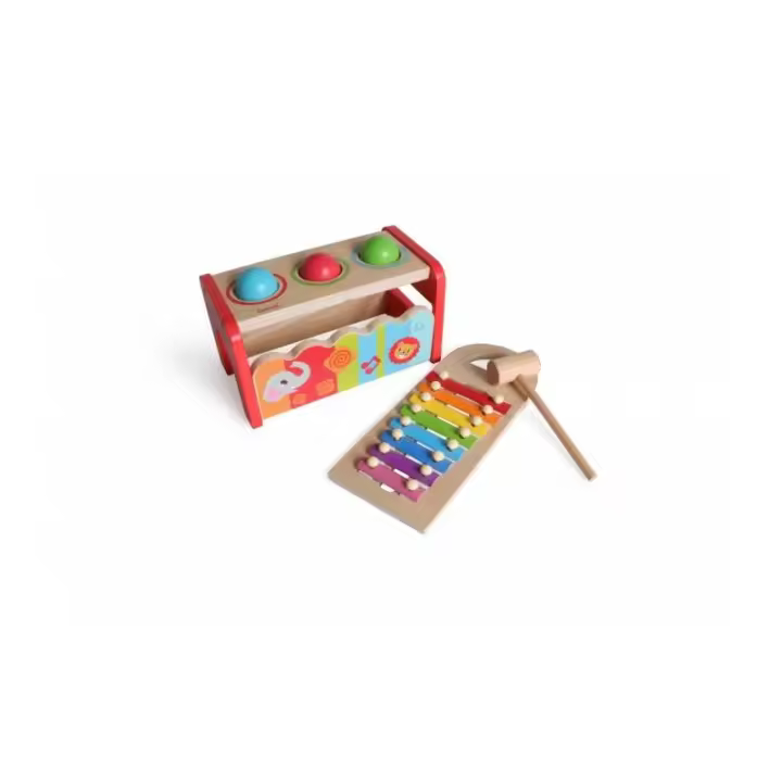 BP Juego de Bolas de Colores y Xilófono de Madera para Bebés - 1