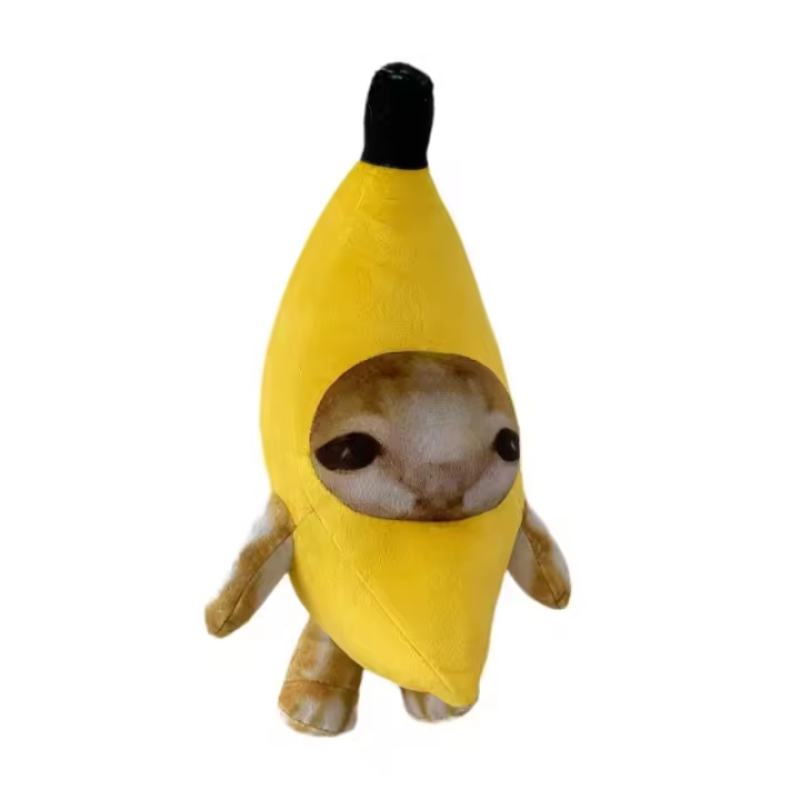 Colgante De Gato Banano Divertido Y Creativo Muñeco Bolsa Para Parejas Regalo Para Novias Llavero De Gato Banano - 1