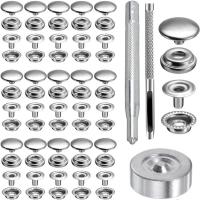 Kit De 100 Piezas De Botones De Acero Inoxidable Para Sujeción De Mochilas Y Ropa Herramientas Incluidas Para Costura En Cuero Y Tiendas - details 0