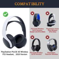 Mystic Almohadillas de Gel Refrigerante de Repuesto Auriculares Inalámbricos para Sony Playstation 5 PS5 Pulse 3D, Almohadillas para los oídos con Espuma para el Aislamiento del Ruido - details 0