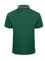 Camisa Polo Hombre Verano Transpirable Cómoda De Color Sólido Cuello Redondo Manga Corta Alta Calidad Ropa Casual De Calidad - details 22