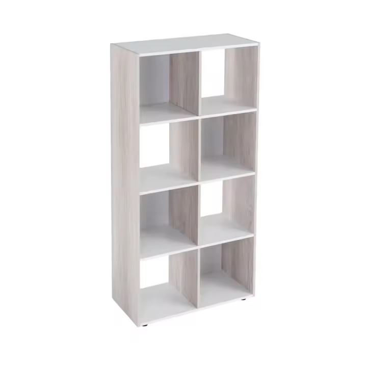 Lola Home Estantería cubo de madera MDF blanca  de 60x29x120 cm - 1