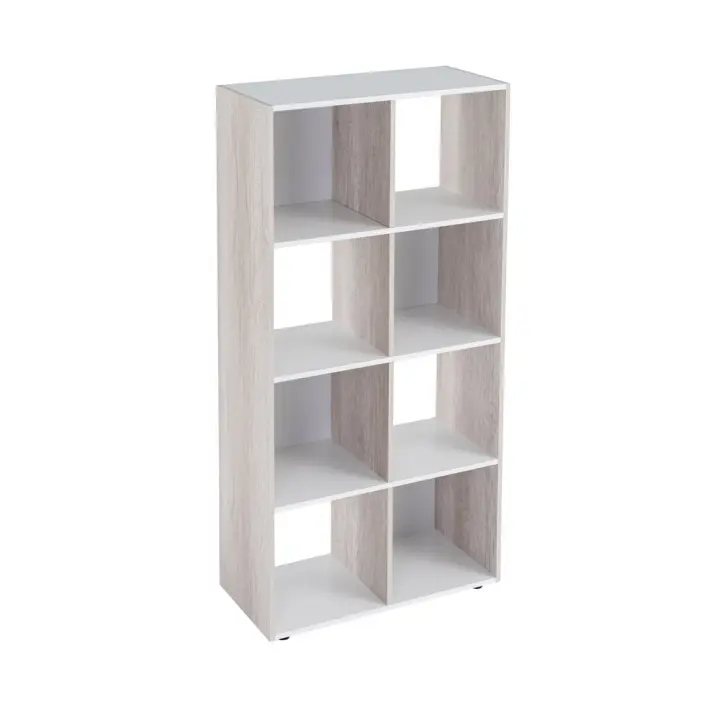 Lola Home Estantería cubo de madera MDF blanca  de 60x29x120 cm - 1