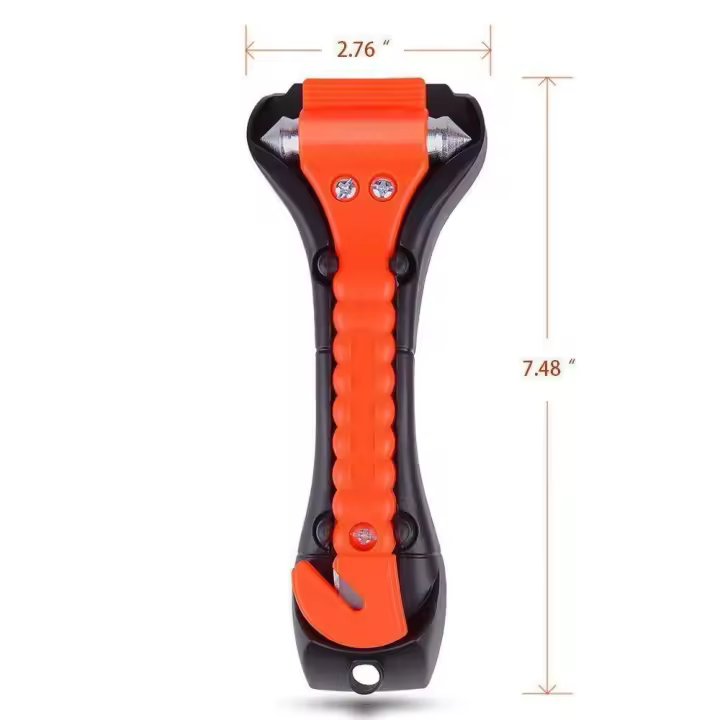 Martillo De Supervivencia Y Seguridad Para Camping Y Coche Corte De Cinturón De Seguridad Herramienta De Emergencia Para Romper Vidrio Rojo - 1