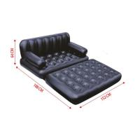 Sofá cama hinchable negro multi posición de una plaza o dos plazas 191x97x64cm o 188x152x64cm - details 0
