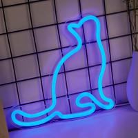 Chi-Buy 1PC Signo Neón LED En Forma De Gato Potenciado Por USB Para Decoración De Pared De Habitación Luz Neón Adecuada Para Fiestas - details 2
