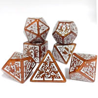 Juego De Dados TRPG Clásico 7 Piezas Tablero De Alivio De Runas Transparentes Para Juegos De Mesa Y RPG Poliedros - details 3