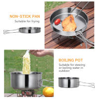 Juego De Cocina Para Camping Y Senderismo En Acero Inoxidable Resistente Al Agua Plegable Con Soporte Para Fogata Ideal Para Picnics - details 23