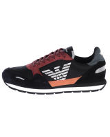 Emporio Armani Zapatillas Zapatos de Cuero Hombre Negro Azul X4X215 XL200 R152 - details 3