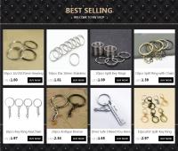 50pcs Conector De Llavero Para Fabricación De Llaveros DIY Hallazgos Metálicos De Plata De Titanio Para Toda La Vida - details 0