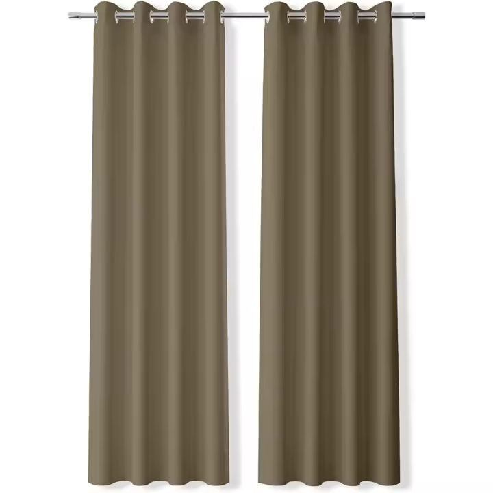 TODOBIEN STORE - Cortina Opaca 1 Panel o 2 Paneles 140 x 260 para salón y Dormitorio - Cortina Lisa y Suave para habitación con Parte Superior de Ojales - 1