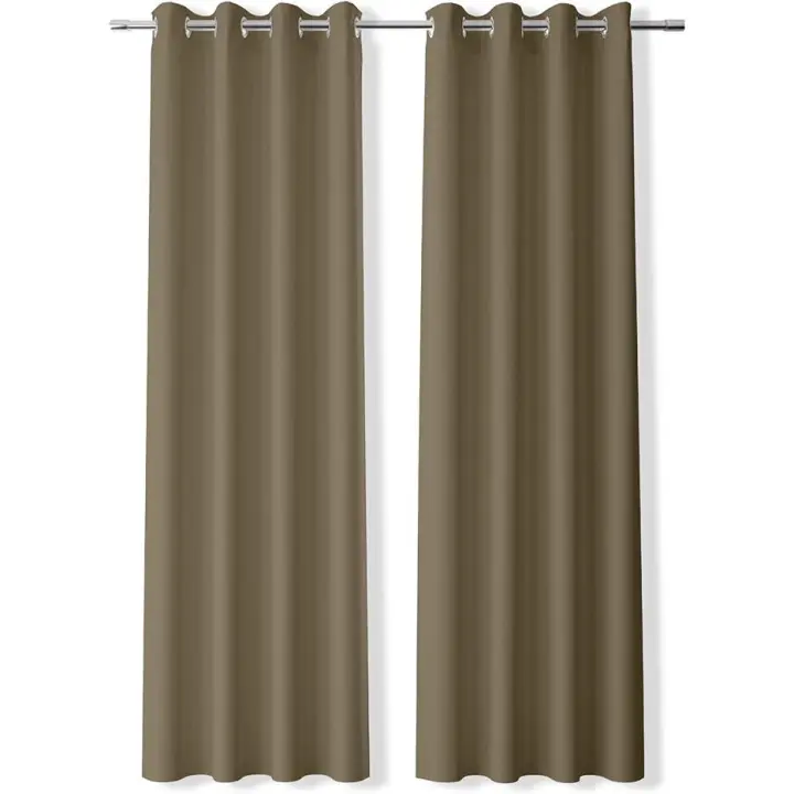TODOBIEN STORE - Cortina Opaca 1 Panel o 2 Paneles 140 x 260 para salón y Dormitorio - Cortina Lisa y Suave para habitación con Parte Superior de Ojales - 1