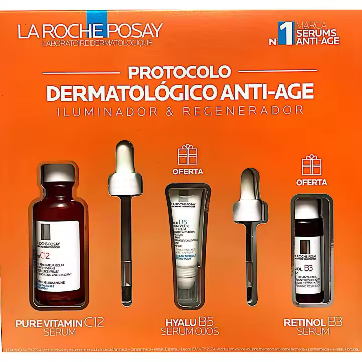 La Roche Posay Cofre Pure Vitamin C12 Serum 30ml+ Hyalu B5 Serum Ojos 5ml. + Retinol B3 Serum 10ml - 1