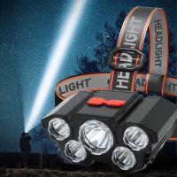 Linterna Frontal LED Recargable Con Batería 18650 Fuerte Para Camping Aventura Pesca Luz De Cabecera Impermeable Con Modos Alto/Medio/Bajo - details 1