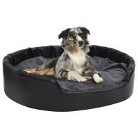 vidaXL Cama de Perro Felpa y Cuero Sintético 99x89x21cm Colchón Color Amarillo,  Gris oscuro,  Beige y mas - details 1