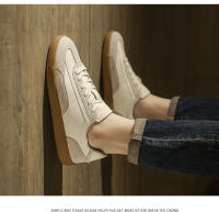 Zapatos De Cuero Genuino Para Hombre Retro Casuales Versátiles Antideslizantes Comodidad Tenis Planos Deportivos Con Cordones - details 8