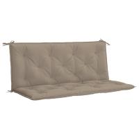 vidaXL Cojín de banco de jardín tela Oxford taupe 120x(50+50)x7 cm - details 1