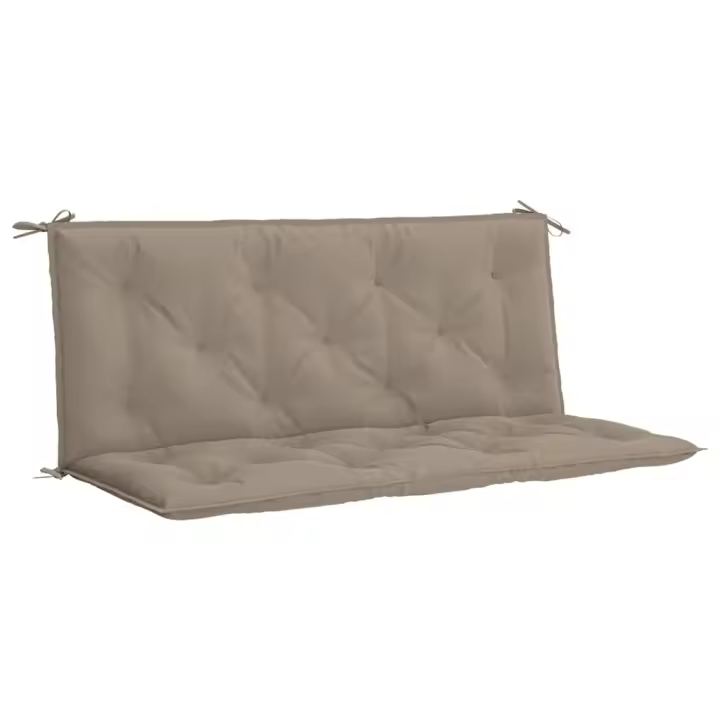 vidaXL Cojín de banco de jardín tela Oxford taupe 120x(50+50)x7 cm - 1