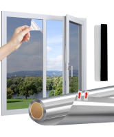 Lámina para Ventana vidrio película espejo efecto anti calor protección solar anti uv Color Plateado ,Acabado	Brillo,50*200cm - details 2