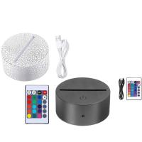 Lámparas LED 3D Luz Nocturna Con Control Remoto Inteligente Y Cable USB RGB Para Decoración De Dormitorio Regalos - details 2