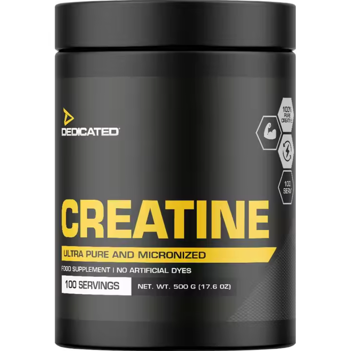 CREATINA MONOHIDRATO (500G) NEUTRA - Dedicated / Creatine ultra pure monohidrate / 100% creatina / Alta calidad - 1