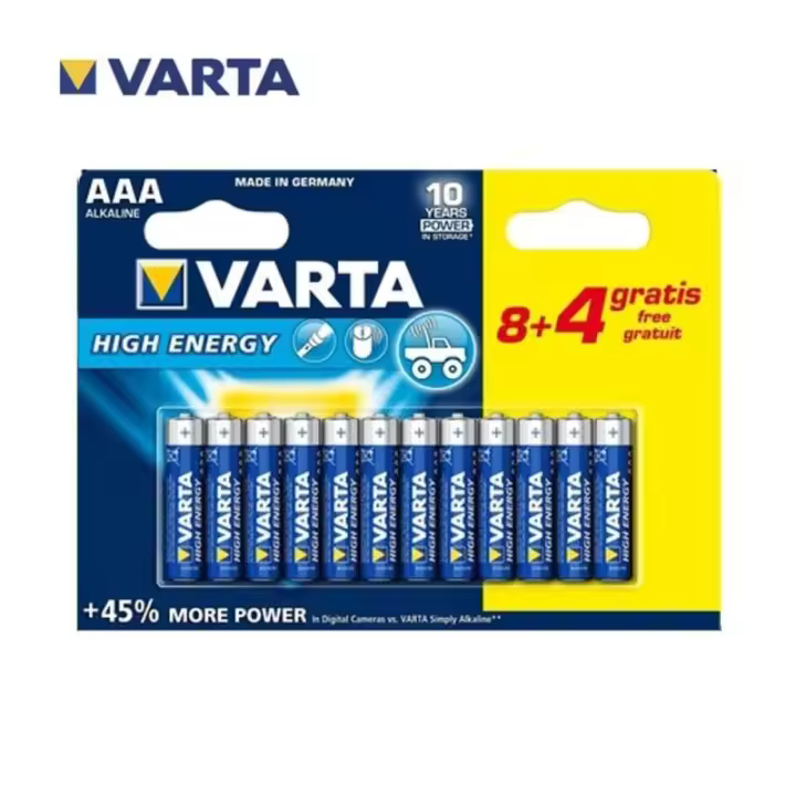 Pila Varta alkalina longlife power aaa - lr03 blíster 12 unid ø10.5x44.5mm - 1