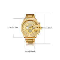 Reloj De Hombre CAGARNY Original Gran Dial 6839 Estilo Clásico Moda Casual Impermeable Acero Inoxidable Reloj De Cuarzo Para Hombres - details 2