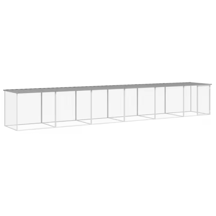 vidaXL Gallinero con Techo Jaula de Gallinas Caseta Acero Galvanizado Color Antracita,  Gris claro, y mas - 1