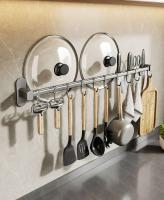 Organizador De Cocina Colgadores Para Utensilios De Cocina Soporte Para Cuchillos Y Tablas De Cortar Almacenamiento De Cubiertas De Cuchara Accesorios De No Perforar Metal - details 2