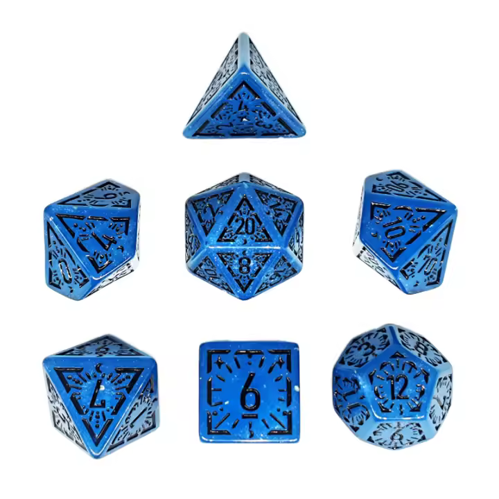 Juego De 7 Dados Poliedros DND Para Juegos De Mesa Y Diversiones Multijugador Propiedades De Fiesta D4 D6 D8 D10 D00 D12 D20 - 1