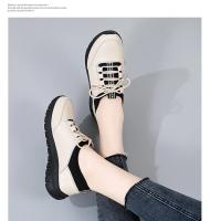 Zapatos Planos Para Mujer Suela Plataforma Cordones De Cuero Split 2024 Tendencia Primavera Casual Zapatos Para Madres - details 8