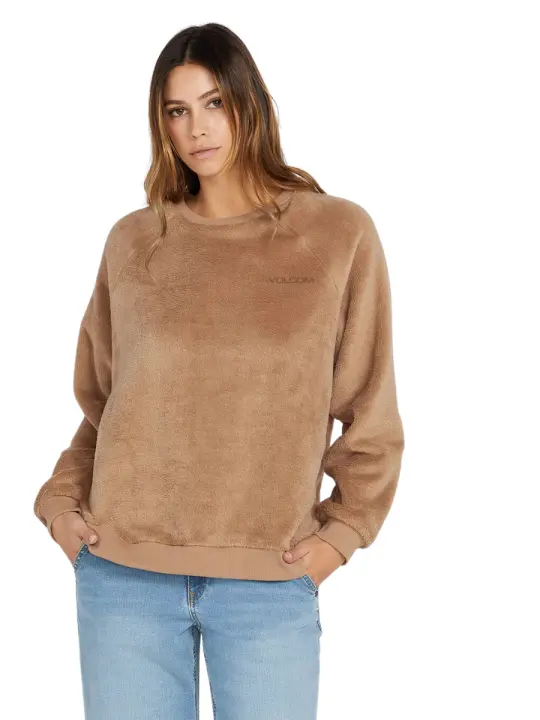 Sudadera de Chica Volcom Pheelin Phine Sherpa - Mocha - 1