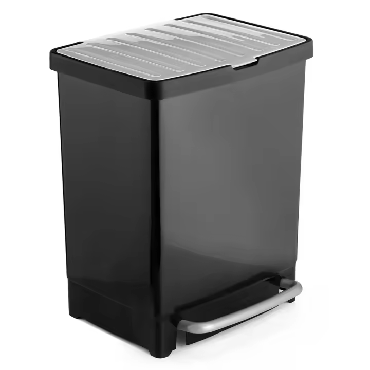 Tatay Cubo de Reciclaje 17+8 L con Pedal y Sujeta-Bolsa - 1