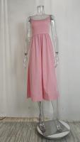 Vestido Maxi Sin Mangas Para Mujer Verano 2024 Estilo Casual Con Tirantes A-Line Bajo El Hombro Vestido Grande Para Fiesta De Vacaciones - details 2