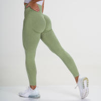 Pantalones De Yoga Para Mujer 2022 Cintura Alta Sin Costuras Tejidos En Nudo Terciopelo Glúteos Talla Realizada Pantalones De Gimnasio - details 15