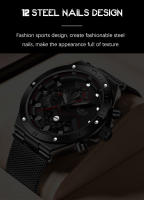 Reloj De Pulsera De Lujo Para Hombre LIGE Con Cinta De Malla Resistente Al Agua Y Luz Cósmica Cronógrafo De Moda Y Negocios - details 11