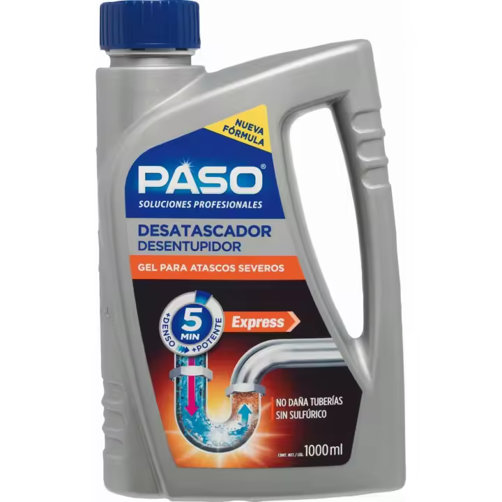 Desatascador en gel ultra potente 1000ml Paso - 1